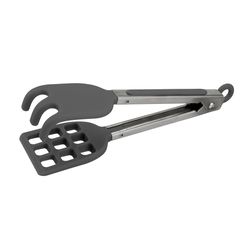 Tovolo Charcoal Silicone/Stainless Steel Waffle Tongs