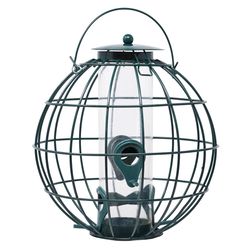 Backyard Essentials Songbird Metal Petite Orb Caged Seed and Suet Bird Feeder