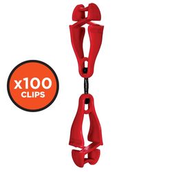 Ergodyne Squids Swivel Glove Clip Holder Red One Size Fits All 100 pk