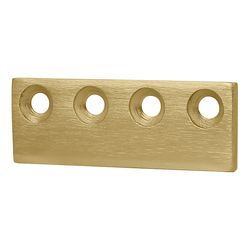 National Hardware 5/8 in. D X 3-1/8 in. L Brushed Gold Steel Sliding Door Hardware Connecting Adapte