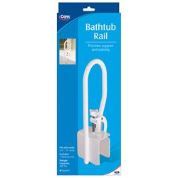 Carex Health Brands White Tub Safety Bar Steel 13.5 in. H X 7 in. L