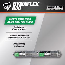 DAP Dynaflex 800 White Elastomeric Polymers Door/Siding/ Window Waterproof Sealant 20.3 oz