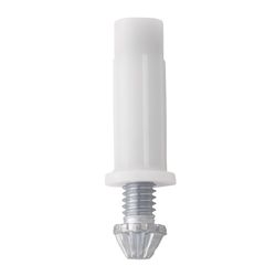 Ace 7/16 in. D Silver/White Plastic/Steel Bi-fold Door Pivot 2 pc