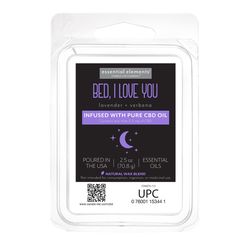Candle-Lite Essential Element White Lavender and Verbena Scent Bed, I Love You Wax Cubes 2.5 oz