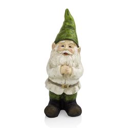 Alpine Polyresin Multi-color 12 in. Garden Gnome with Folded Hands Statue