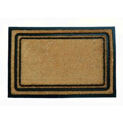 First Concept 3  W X 2  L Brown Rectangular Coir Door Mat