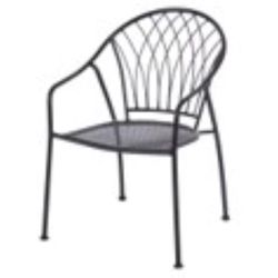 Living Accents Winston Black Steel Frame Stackable Chair