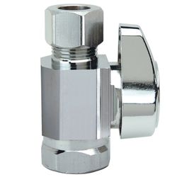 BrassCraft 3/8 in. FIP Inlet X 3/8 in. Compression Brass Straight Stop Valve