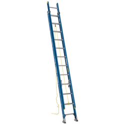 Werner 24 ft. H Fiberglass Extension Ladder Type I 250 lb. cap.
