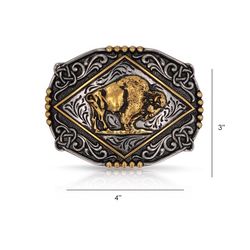 Montana Silversmiths Magestic Valor Attitude Gold/Silver Belt Buckle