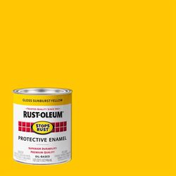 Rust-Oleum Stops Rust Indoor and Outdoor Sunburst Yellow Rust Prevention Paint 1 qt