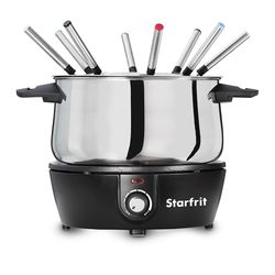 Chrome Starfrit Black/Silver 3 L Stainless Steel Fondue Set