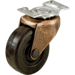 Shepherd Hardware 2 in. D Swivel Soft Rubber Caster with Swivel Plate 80 lb 2 pk