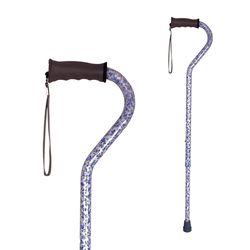 Carex Health Brands Offset Walking Cane w/Strap Aluminum/Plastic 30 in. H X 2 in. L