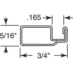 Prime-Line Almond Aluminum 3/4 in. W X 146 in. L Screen Frame 1 pk