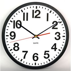 Tempus 13 in. L X 13 in. W Indoor Classic Analog Wall Clock Plastic Black