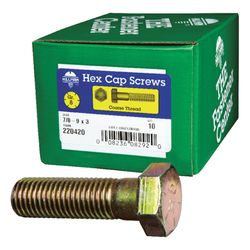 HILLMAN 7/8-9 in. D X 3 in. L Heat Treated Steel Hex Head Cap Screw 1 pk
