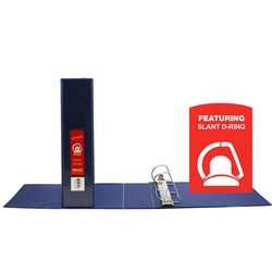 Bazic Products 2 in. W X 10.83 in. L Slant D-Ring Blue View Binder