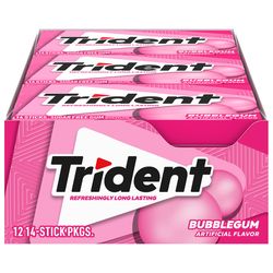 Trident Sugar Free Bubblegum Chewing Gum 14 pk