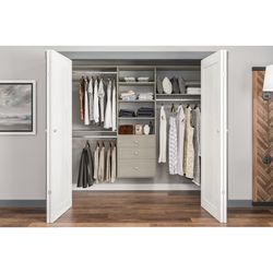 Easy Track .625 in. H X 14 in. W X 24 in. L Wood Laminate Closet Organizer Shelf