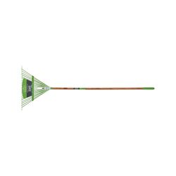 Ames 61.25 in. 22 Tine Steel Leaf Rake Wood Handle