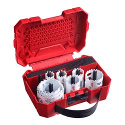 Milwaukee Hole Dozer Carbide Tipped 8.125 in. L Hole Saw Kit Arbor Included