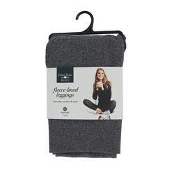 Britt's Knits Women's Fleece Lined Leggings L/XL Gray