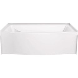 Delta Classic 500 18 in. H X 32 in. W X 60 in. L White Bathtub