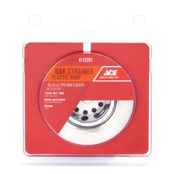 Ace 2-1/2 in. D Chrome Stainless Steel Bar Sink Strainer Basket Silver