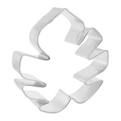 R&M International Corp 4 in. W X 5 in. L Tropical Leaf Cookie Cutter Silver 1 pc