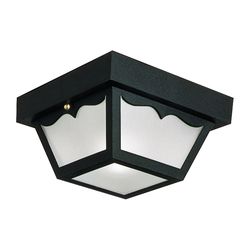 Design House 5.5 in. H X 10.5 in. W X 10.5 in. L Black Ceiling Light