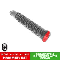 Diablo 5/8 in. X 12 in. L Carbide Tipped 2-Cutter Hammer Drill Bit SDS-Plus Shank 1 pk