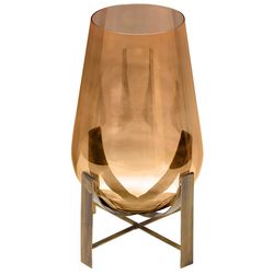 Karma Amber Hurricanes Candle Holder