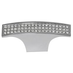 MNG Bellagio Rectangle Cabinet Knob 1-1/6 in. Crystal/Polished Chrome 1 pk