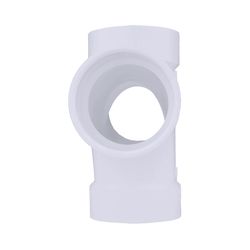Charlotte Pipe Schedule 40 2 in. Hub X 2 in. D Hub PVC Double Sanitary Tee 1 pk