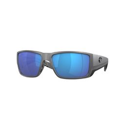 Costa Blackfin Pro Sunglasses Men's Matte Gray Frame Blue Mirror 580G Lens Polarized