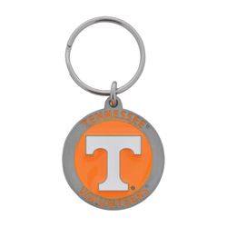 HILLMAN NCAA Tempered Steel Orange Split Ring Keychain