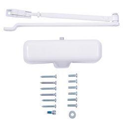 Brinks Residential White Steel Hydraulic Adjustable Door Closer
