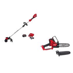 Milwaukee M18 Brushless String Timmer with 8' Hatchet Chainsaw Bundle