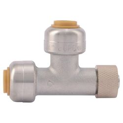 SharkBite 1/4 in. PTC X 3/8 in. Brass Stop Valve