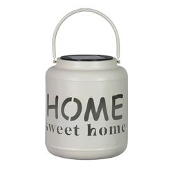 Exhart WindyWing White Metal 7 in. H X 6 in. L X 6 in. W Home Sweet Home Lantern