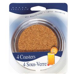 Spectrum .25 in. H X 1.3 in. L Clear Plastic Coaster Set