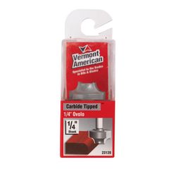 Vermont American 1 in. D X 1/4 in. X 1-13/16 in. L Carbide Tipped Ovolo Router Bit