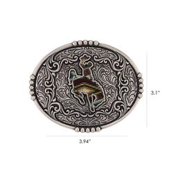 Montana Silversmiths Sunrise Bronc Attitude Black/Silver Belt Buckle