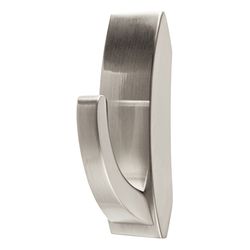 3M Command 3-1/8 in. L Satin Nickel Metal Medium Modern Reflections Bath Coat/Hat Hook 3 lb. cap. 1