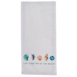 Karma 8.5 in. L X 9.25 in. W Cotton/Teak Wood Tea Towel with Cutting Board