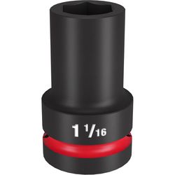 Milwaukee 1-1/16 in. X 1 in. drive SAE 6 Point Deep Impact Socket 1 pc