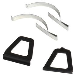 Phifer Wire Black Aluminum 3 in. W X 6 in. L Pull Tab with Corner Springs 2 pk