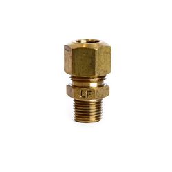 ATC 5/16 in. Compression X 1/8 in. D MPT Gold Brass Connector