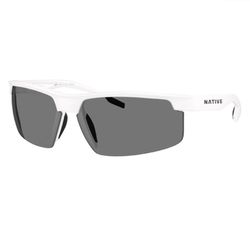 Native Ridge-Runner Crest Sunglasses Men's Satin Quartz Frame Grey Lens Polarized Blue Light Blockin